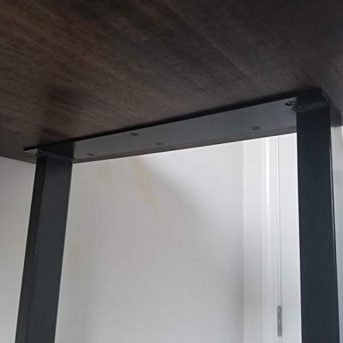 Image of MBQQ Furniture Legs 28 inchHeight 17.7 inchWide Rustic Decory Square Tube Table Legs,Heavy Duty Metal Desk Legs,Dining Table Legs,Industrial Modern, DIY Iron Bench Legs