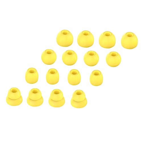 ETHZZLE Funda Protectora de Silicona para Auriculares Powerbeats3 Juego de 16 Piezas Material Suave para Uso Prolongado Fácil de Instalar Color Amarillo