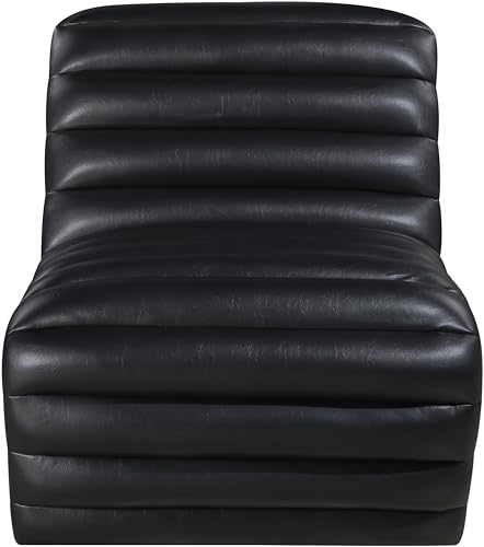 Sillón con Cuero Sintético Suave Negro miniatura 4