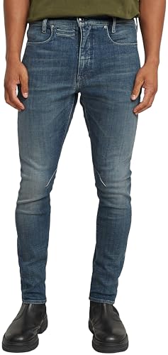 G-STAR Raw - Mens D-STAQ 3D Slim Jeans, Color Antique Faded Blue Kloof, Size: 40W x 36L
