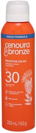 Protetor Solar Aerossol Spray FPS 30 Cenoura & Bronze 200ml