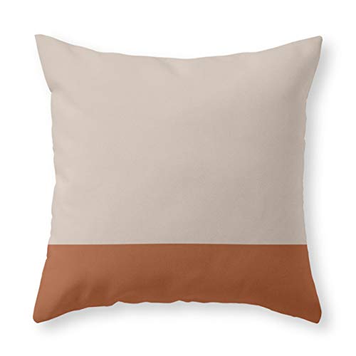 Décoratif Taie Oreiller Malist Solid Color Block en Mastic Et Argile Taies d'oreiller Douceur Taie d'oreiller pour Chambre Canapé Voiture 45X45Cm