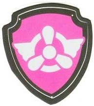 1 Inch Skye Badge Paw Patrol Pup Wall Decal Sticker Pups Puppy Puppies Dog Dogs Removable Peel Self Stick Adhesive Vinyl Decorative Art Kids Room Home Decor Children 1 1/2 x 1 1/2 inches