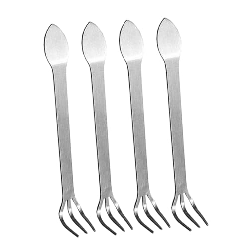 Yardwe Mini Rastrello Coltivatore Da Giardino in Acciaio Inossidabile 4 Pezzi, Attrezzi Manuali Compatti Per Bonsai e Ortaggi, Per Allentare e Pressare Terreno in Spazi Ristretti