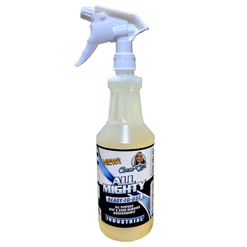 Chem-Girl | ALL MIGHTY Super Strength Biodegradable Spot & Stain Remover + Multi-Surface Spray Cleaner for Tough Indoor/Outdoor Jobs | Ready-To-Use Formula - 1 Quart