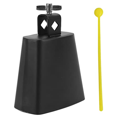Instrumento de sinos de vaca, sino de vaca de metal brilhante com borda brilhante para casa para cas