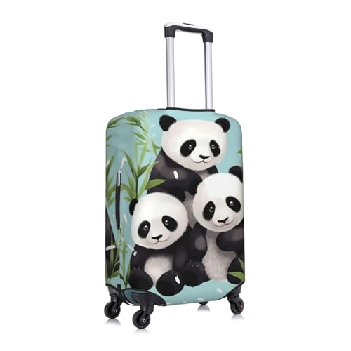 Travel Luggage Cover for Suitcase Tsa Approved, Washable Elastic Suitcase Protector, Cute Pandas Suitcase Cover Anti-scratch Baggage Cover Fits 22-24 Inch Luggage Sleeve Large3