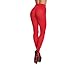 Frola Women's 80 Denier Soft Semi Opaque Solid Color Footed Pantyhose Tights((Small-Medium,Red)