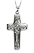 Alylosilver Silber Papst Francis Kreuz Anhänger Halskette für Männer Frauen - Good Shepherd Cross. Inklusive 45 cm Silberkette und Geschenkbox