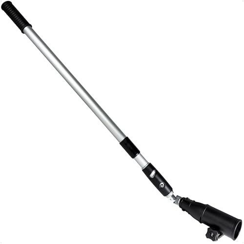 Five Oceans Universal U-Joint Telescopic Tiller Extension Handle for Outboard & Trolling Motors Extends from 36 - 53 Twist-Lock - Aluminum Tubing with Anti Slip Handle - FO4926