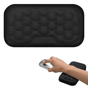 Helweet Ergonomische Handgelenkauflage Memory-Foam Schwarz