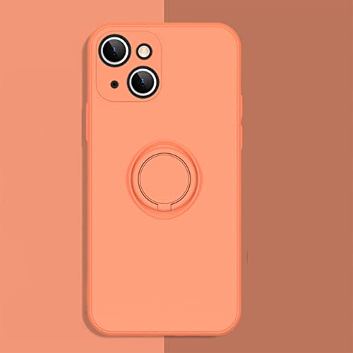 Coque iPhone 12 Mini antichoc orange avec anneau pour vos vidéos mains libres
