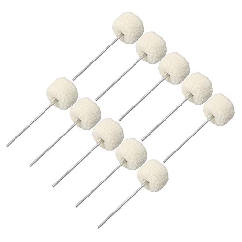 10 piezas de cabezal de mazo para bombo en acero miniatura 1
