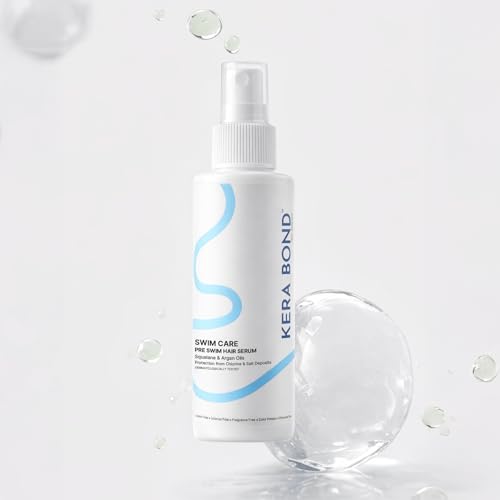 KERA BOND Swim Hair Care Pre-Swim Hair Serum| Protects from Chlorine & Hard Water Damage| For Swimmers & Beach-Goers | Hair Protection before swimming | With Argan & Squalene Oils| 100ml