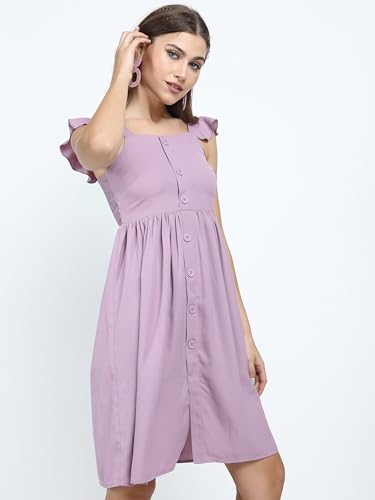Image of Tokyo Talkies Women's Sleeveless Sweet Heart Neck Solid Dresses | Stylish Dresses | Casual Dresses