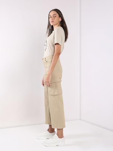 Image of VERO Moda Women's High Waist Cropped Cargo Jeans