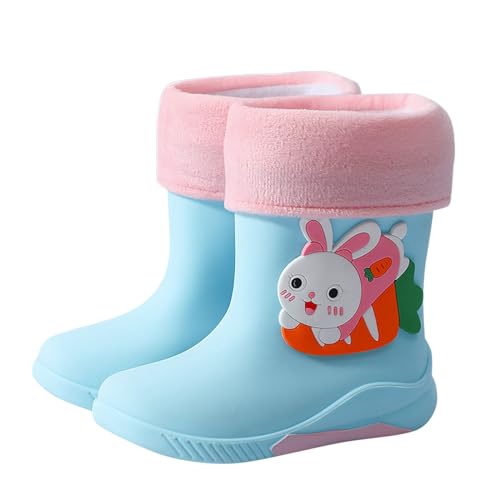 IWIHMIV Water Boots for Kids Toddler Rain Boots Girls Soft Soles Non Slip Rain Shoes Lightwight Short Rubber Rainboots2