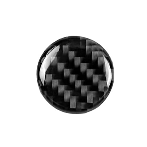 Autocollant en fibre de carbone noir compatible avec Mazda CX-5 2017 2018 (classique, housse de bouton de console multimédia) Cover