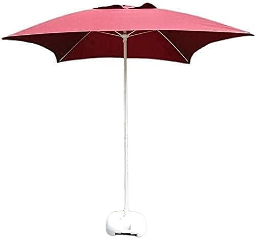 Housewares Sun Parasol Umbrella Garden Parasols 2M/6.6' Outdoor Patio Square Garden Table Umbrella, For Outdoor Yard, Beach Commercial Event Market, Swimming Pool Side (Color : Blu (Wine Red )