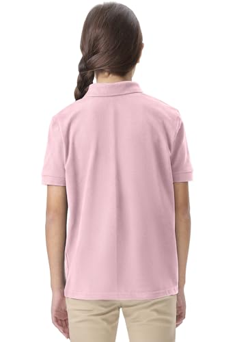 Image of Classroom School Uniforms for Boys and Girls Short Sleeve Pique Polo | Unisex Youth Shirt, Matching Ribbed Collar, Banded Sleeves, Three-button Placket, Comfortable Fit, School Uniform Essential