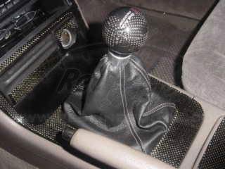 RedlineGoods Shift Boot Compatible with Honda Accord 1994-97. Tailor Made - not Universal. Genuine top-Grade Italian Black Suede (Alcantara) with Blue Thread