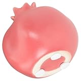 TOBBOMEY Jarrón Cerámico Forma Granada Rojo Pequeño con Almohadillas Antideslizantes para Flores Secas y Decoración de Mesa Centro de Mesa Escritorio