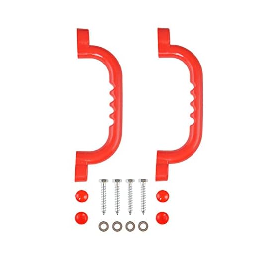 Jsdufs 2 stycken ledstänger, säkerhetshandtag, lekplatshandtag, ledstänger för klättringsramar, träd och lekhus, halkfri plast lekplatshandtag