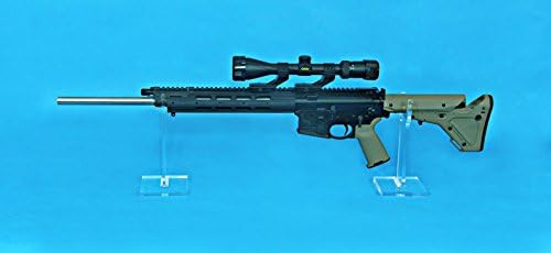 Miniatura 2 de Rifle, soporte de exhibición de pistola larga con parte superior ancha, para exhibiciones y espectáculos, acrílico transparente, se vende como