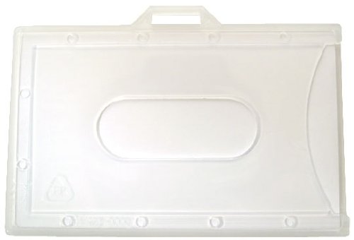 3 pieces Enclosed cardholder REKO 50, Transparent Transparent (frosted), Polypropylene, for a single card