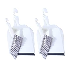 UPKOCH 2 sets mini-veegschep en borstelset mini handbezem en veegschep reiniging gereedschap voor thuis rek keuken…