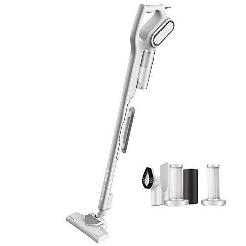 . 2 in 1 Staubsauger, Weiß, 600W Swivel Ultra-Leicht Corded-Stick Vacuum, Saugstark Handstrich Versatile Staubsauger ohne Beutel for Boden
