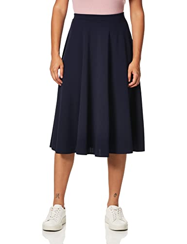 Star Vixen Women's Midi Full Skater Skirt, Navy, X-Large