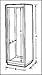 BUD Industries E-2000-RB Series 2000 Steel Non Ventilated Upright Large Cabinet Rack 30.25" L x 24.19" W x 23.87" H, Royal Blue