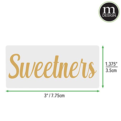 Mdesign Home Organization Labels, Preprinted Label Stickers For Kitchen Pantry Storage And Cleaning, Household Organizing For Jars, Canisters, Containers, Boxes, Or Bins, 32 Count, Clear/Metallic Gold #TOP2