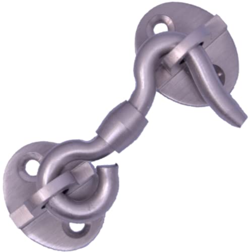 RISEOM Brass Gate Hook and Eye/Window Hook for Double Doors Gates/Windows (Heavy Oval Eye) (Silver-2 inch, Pack of 14) (B0BKLQGWCK) Amazon Price History, Amazon Price Tracker