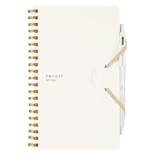 Carnet de notes à anneaux souples KOKUYO Penott B6 pour écrire à plat sans gêne de spirale