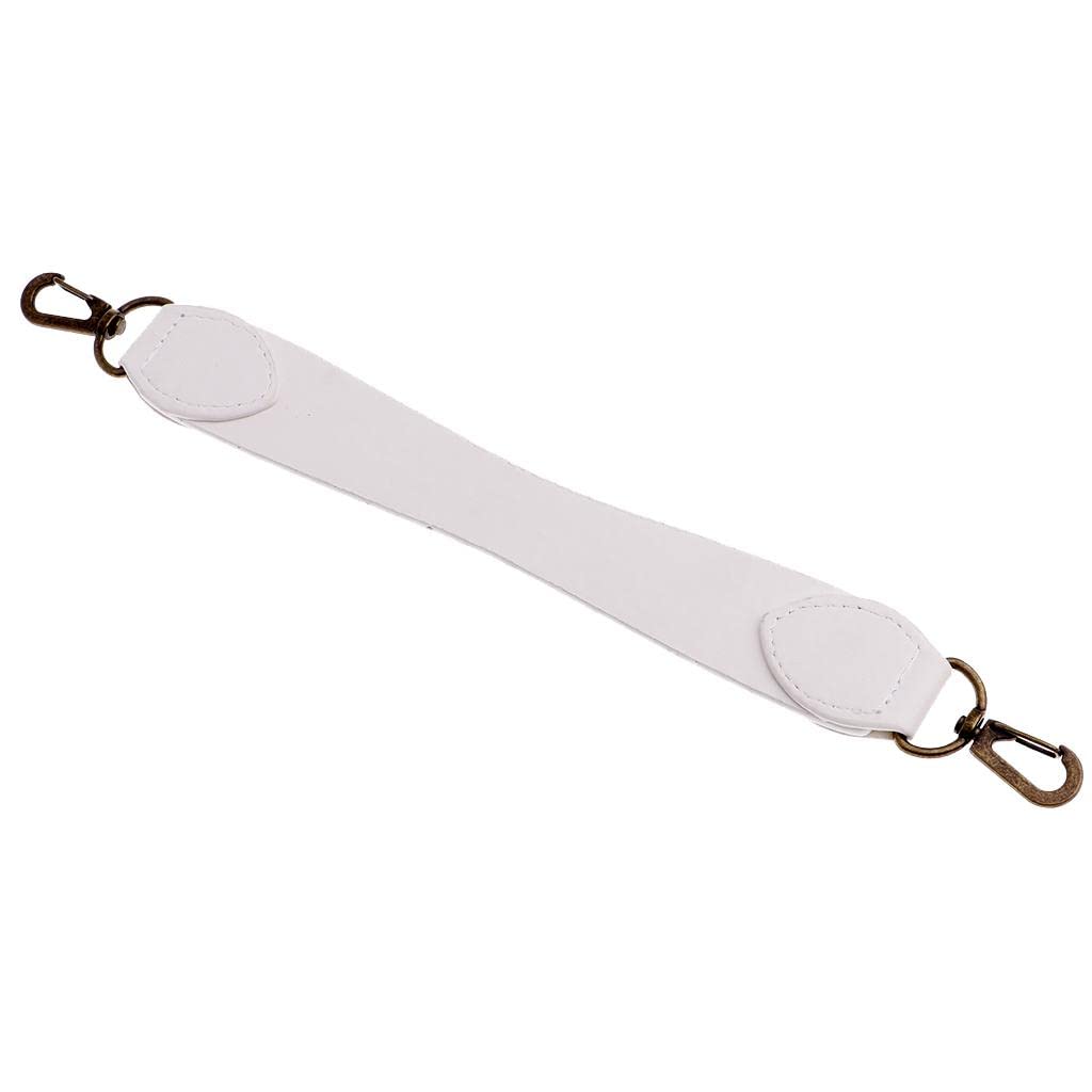 PU Leather Short Handbag Strap Replacement Purse Handle Holder 29cm White-image-28