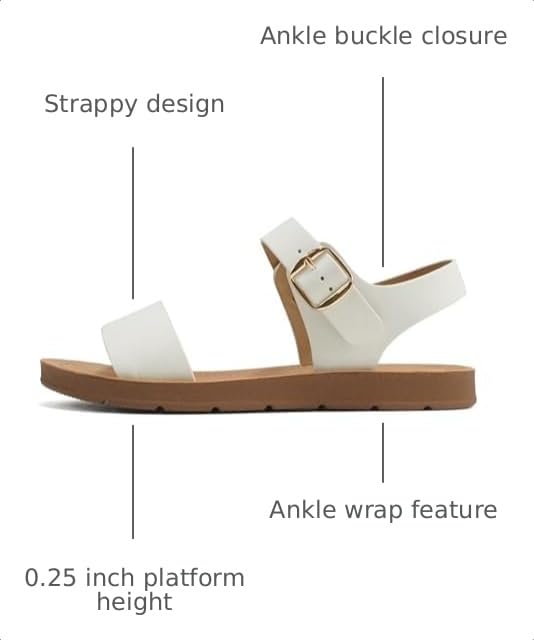 Image of Soda PLENTY ~ Women's Strappy Ankle Wrap Buckle Fashion Flat Sandals