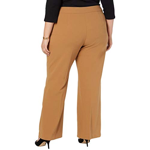 INC Womens Plus Embellished Wide Leg Pants Brown 24W2