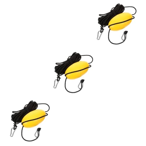 BESPORTBLE 3 Piezas de Nailon Ancla Flotador de de Cuerda Tapones de Drenaje de Kayak Flotador Hinchable lancha Hinchable Flotador de Cuerda de Kayak Bola Flotante Multiusos Yellow