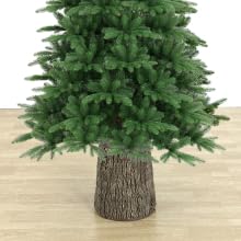Base Per Albero Di Natale Grigio Effetto Legno, 34x26x30 Cm, Regge Fino A 240 Cm E 4,25 Kg