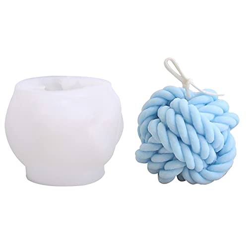 FANKUTOYS 3D Candle Mould DIY,Soap Mold,Candles Casting Moulds,Modelling Moulds for Make Paraffin Wax and Beeswax Candles( Yarn Ball Mold)