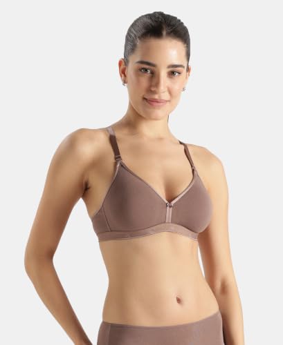 Image of Jockey 1581 Women Wirefree Non Padded Super Combed Cotton Elastane Stretch Everyday Bra with Ultrasoft and Durable Underband