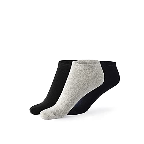Lotto 12 paires Chaussettes homme, respirantes et légères, couvre-chaussures en coton doux, idéales pour course, gym, fitness, Pilates, Certificats OEKO-TEX, couleurs assorties, 39-42 Cover