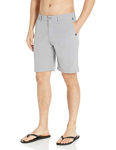 Quiksilver Men's Union Amphibian Hybrid 20 Inch Outseam Short, Sleet Solid, 34