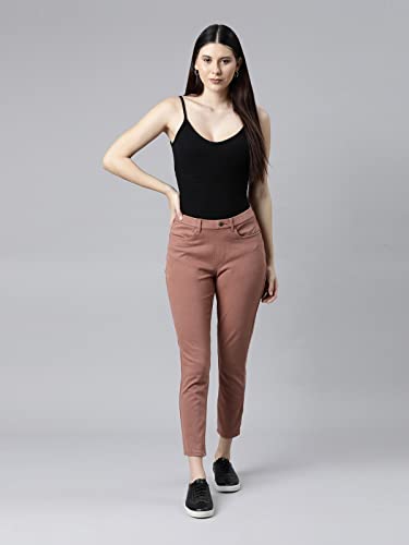 Image of GO COLORS Soft Cotton Blend Printed Jeggings Ankle Length for Women| Breathable, Mid Rise