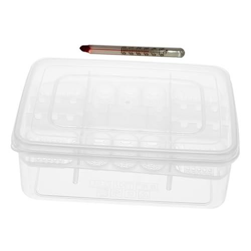 Mobestech Incubadora de Plástico Profesional para Reptiles con Compartimentos Diseño Ligero y Resistente Almacenamiento Transparente para Huevos de Serpientes y Tortugas Fácil de Limpiar y