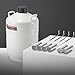 VEVOR Liquid Nitrogen Tank, 30 L Aluminum Alloy Liquid Nitrogen Container, LN2 Tank Dewar with 6 Canisters and Carry Bag with Straps, Cryogenic Tank for Beauty Industry, Semen Preservation, Scientific