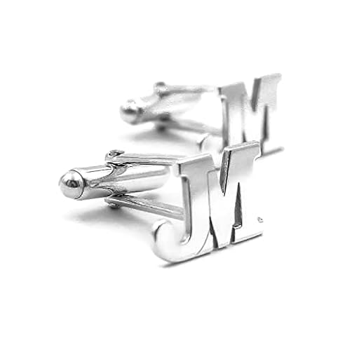 Gemelos Personalizados Hombre Boda Plata de Ley - Gemelo Camisa Caballero Regalo Novio o Padrino - Gemelo con iniciales o Mensaje de Texto (A1) | Ya disponible en tu tienda friki favorita! En mundofriki.es!