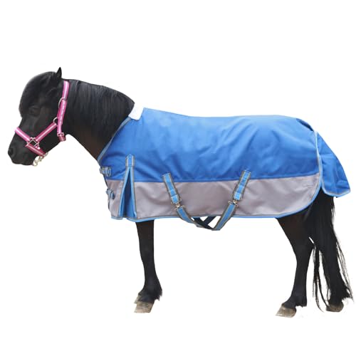 Couverture de paddock pour poulain et poney Shetland imperméable bleu roi 4'0 - 2